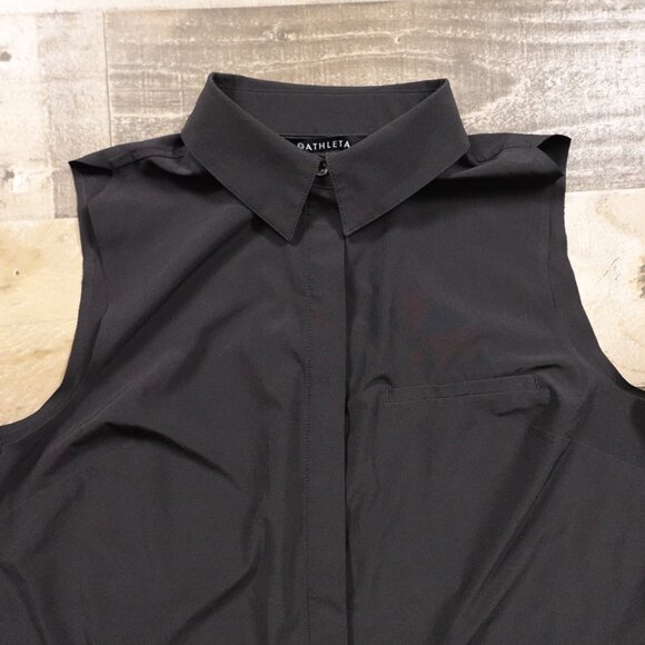 Athleta Everlasting Tank Sleeveless Button Front Women’s Small Black - Picture 3 of 8